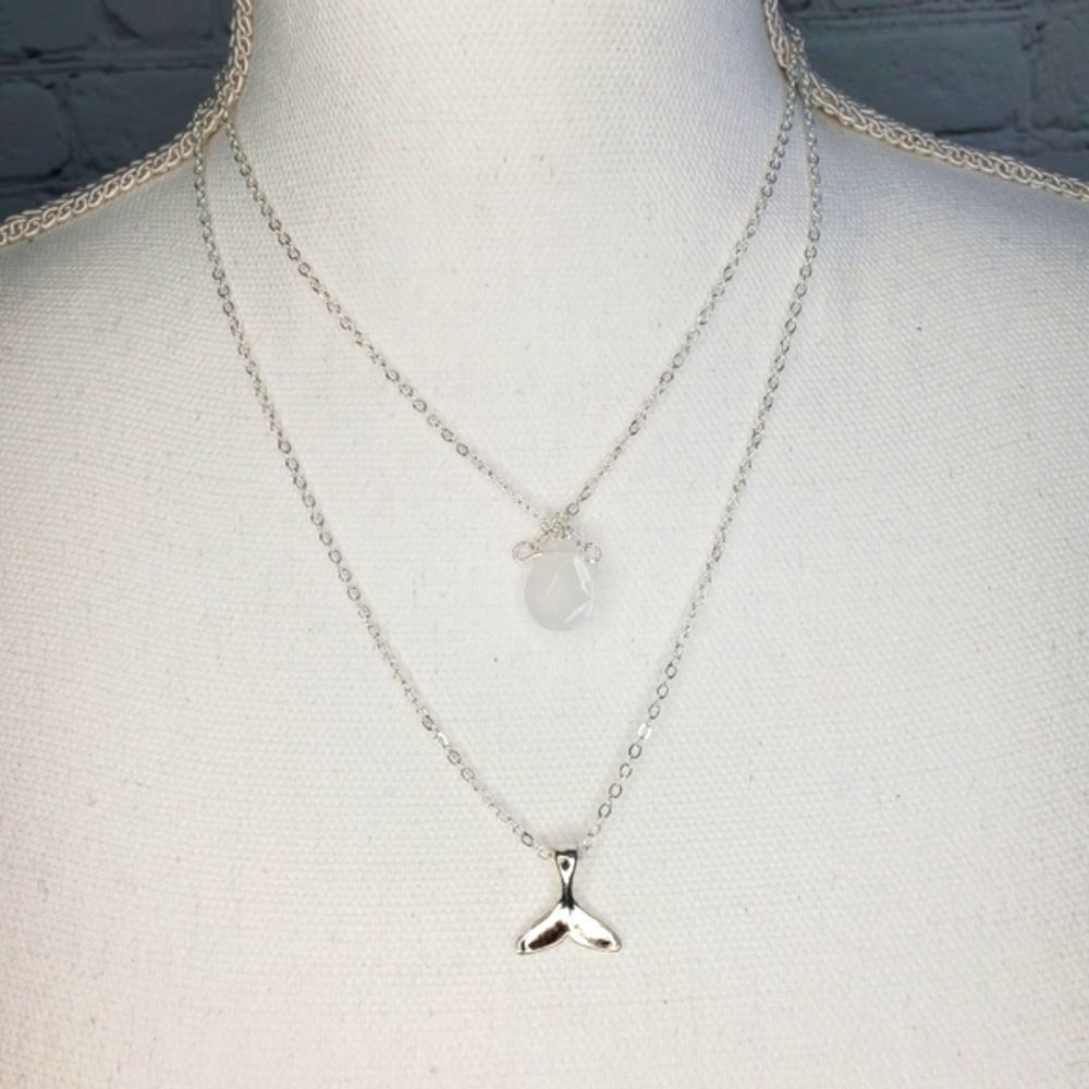 Mermaid & Crystal Multi Layer Necklace